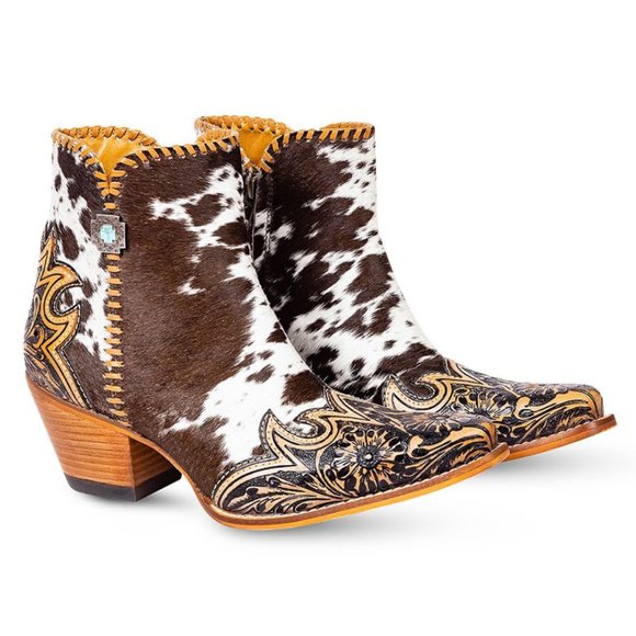 Myra Bag Shoes - MYRA BAG Margie Hair On Hide Shortie Cowboy Boots 6-10 NWT
